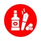 Alkoholflasche und Zigrarette