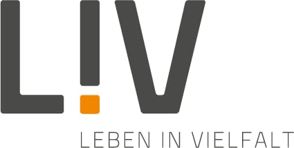 LIV-Logo mit Text 'Leben in Vielfalt'.