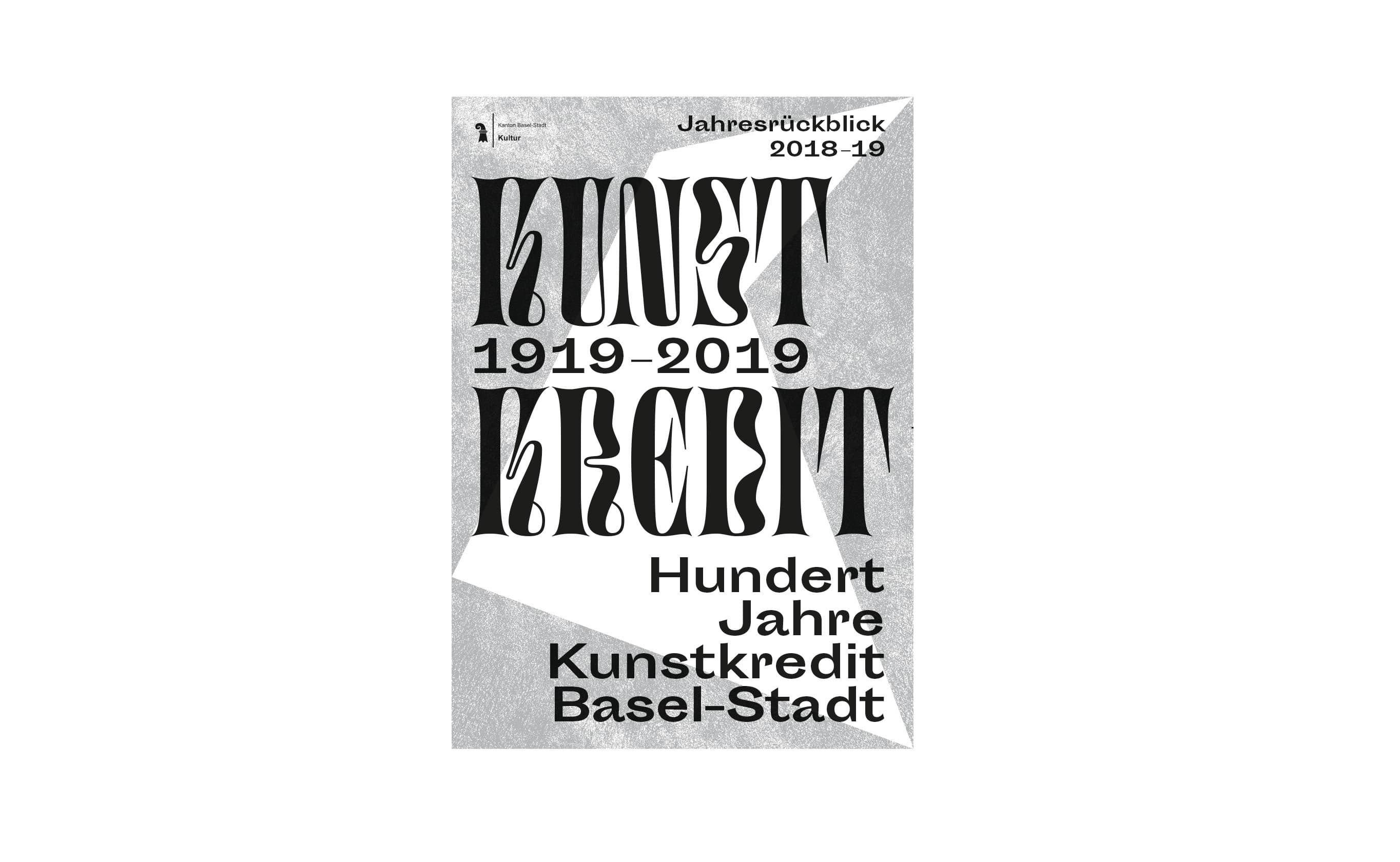 Plakat für Hundert Jahre Kunstkredit Basel-Stadt 1919-2019.