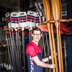 Portrait Dominik Junker at the rowing club.