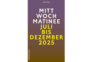 Plakat mit Text 'Mittwoch Matinee Juli bis Dezember 2025'.