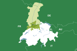 Landkarte trinationale Zusammenarbeit