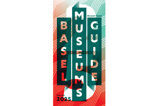 Cover des Basel Museumsführers 2025 mit geometrischem Design.