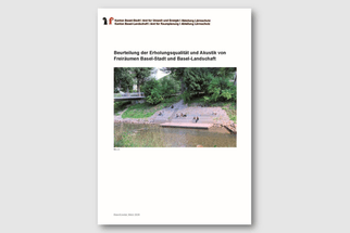 Broschürenumschlag mit Fluss und Parkszene.