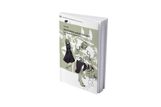 Buch mit illustrierter Abdeckung auf Weiss.