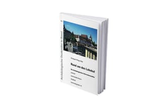 Buchcover mit Foto von Stadt und Titel 'Rund um den Lohnhof'.
