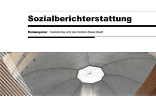 Titelblatt Sozialberichterstattung Basel mit Gewölbefoto.