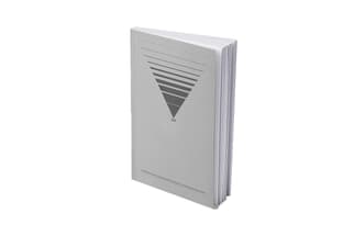 Graues Buch mit geometrischem Coverdesign.