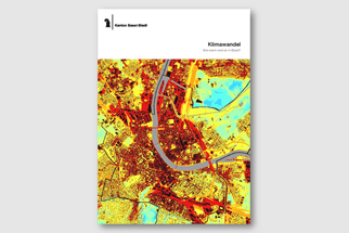 Klimawandel-Bericht mit Stadtkarte auf dem Titel.