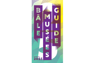 Grafisches Design mit Text 'Basel Museen Guide 2025'.