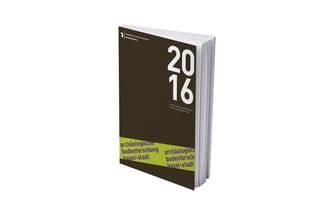 Buch mit dunklem Cover und Titel: "Jahresbericht der Archäologischen Bodenforschung Basel-Stadt 2016"