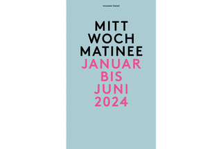 Mittwoch Matinee Januar bis Juni 2024 auf hellblauem Hintergrund.