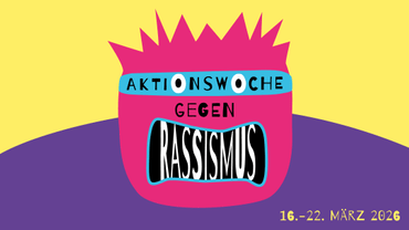 Grafik zur Aktionswoche gegen Rassismus 16.-22. März 2026.