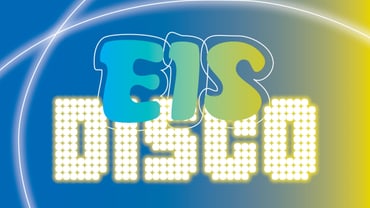 Grafik mit dem Text 'Eis Disco'.",