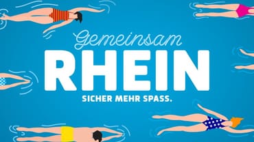 Illustration von schwimmenden Personen
