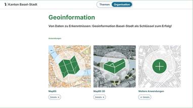 Geoinformation Webseite des Kantons Basel-Stadt.