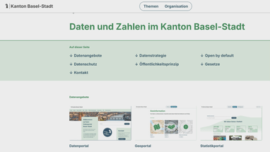 Schwerpunktseite Daten im Kanton Basel-Stadt