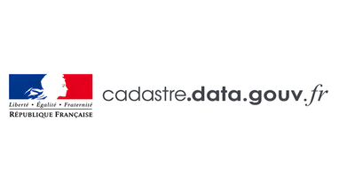 Logo der französischen Regierungs-Website cadastre.data.gouv.fr.