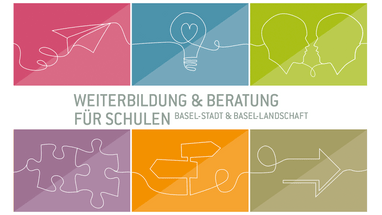 Grafik zur Weiterbildung und Beratung für Schulen Basel-Stadt & Basel-Landschaft.