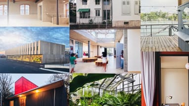 Collage Postkarten Hochbauprojekte