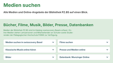 Bibliotheksmedien- und Online-Angeboteübersicht, PZ.BS-Basel.