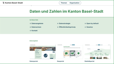 Schwerpunktseite Daten und Zahlen im Kanton Basel-Stadt.