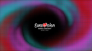 Buntes Herzmuster, Eurovision Song Contest Basel 2025 Logo.