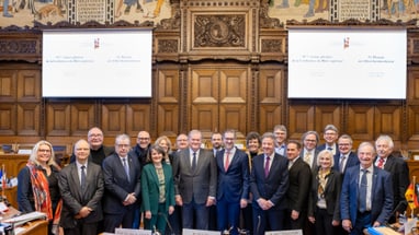 Die Oberrheinkonferenz tagte am 12.12.2025 im Grossratssaal des Basler Rathauses.