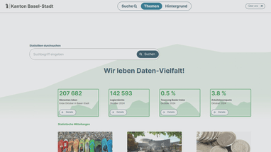 Website der statistischen Daten von Kanton Basel-Stadt.",