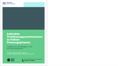 Cover der Studie zu indirekten Treibhausgasemissionen in frühen Planungsphasen.
