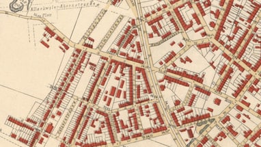 Historische Stadtkartenansicht von Basel