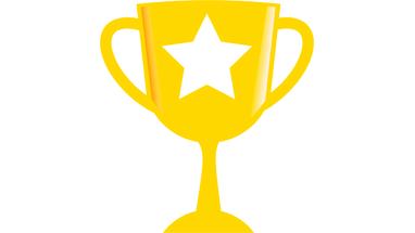 Gelber Pokal mit einem weissen Stern.
