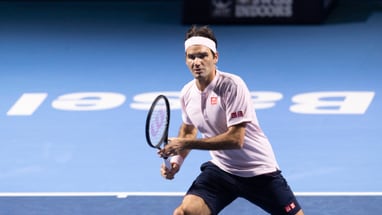 Roger Federer an den Swiss Indoors