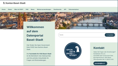 Webseite des Datenportals Basel-Stadt.