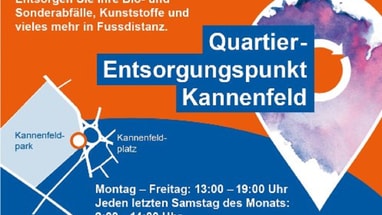 Quartierentsorgungspunkt Kannenfeldplatz.