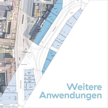 Stadtplan mit der Aufschrift 'Weitere Anwendungen'.