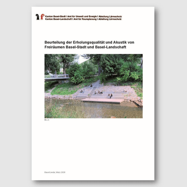 Broschürenumschlag mit Fluss und Parkszene.