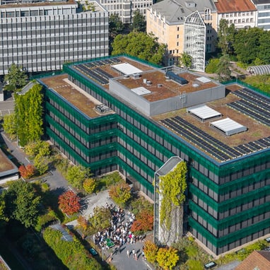 Luftaufnahme der Sekundarschule Gartenstrasse