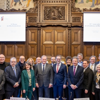 Die Oberrheinkonferenz tagte am 12.12.2025 im Grossratssaal des Basler Rathauses.