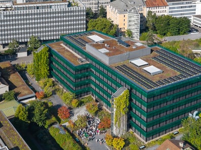 Luftaufnahme der Sekundarschule Gartenstrasse