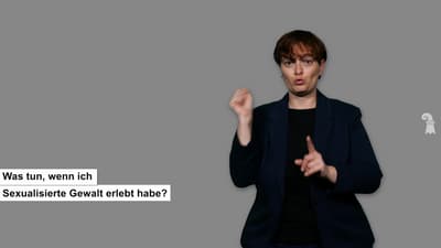 Screenshot aus dem Gebärdensprachvideo