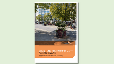 Titelblatt des Berichts über Grün- und Freiraumkonzept Gundeldingen.",