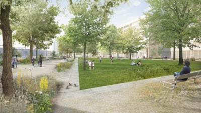 Visualisierung des neuen Saint-Louis-Parks.