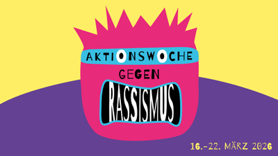 Grafik zur Aktionswoche gegen Rassismus 16.-22. März 2026.