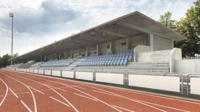 Tribünengebäude St. Jakob, Neubau