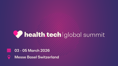 Grafik der Health Tech Global Summit mit Datum und Ort.