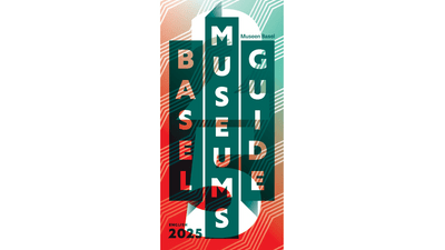 Cover des Basel Museumsführers 2025 mit geometrischem Design.