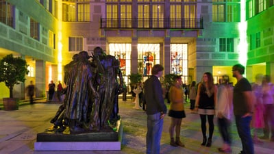 "The Burghers of Calais" by Auguste Rodin in the inner courtyard of the Kunstmuseum Basel.