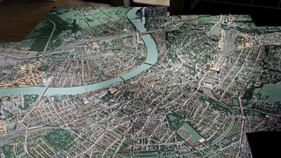 Das Bild zeigt das öffentliche Stadtmodell von Basel.