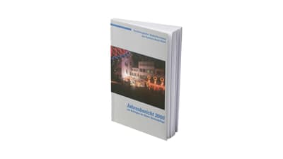 Jahresbericht 2006 Buchcover mit Gebäudeabbildung.